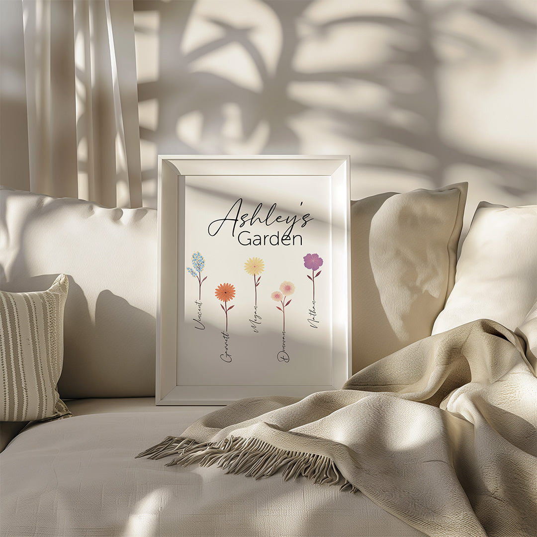 Custom Mom's Garden Poster