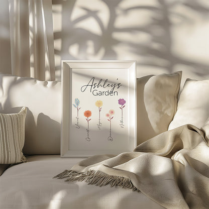 Custom Mom's Garden Poster
